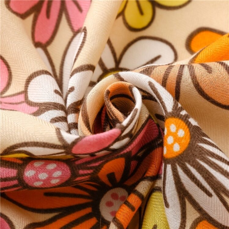 Foulard à imprimé Floral pour femme vintage foulard a imprime floral pour femme vintage 4